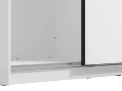 Altri Guardaroba > Dmora Guardaroba Grande Bianco Opaco Nero Appendiabiti 5 Ripiani 205x215.5h cm, 8 Vani - Orero Nero, Bianco Opaco