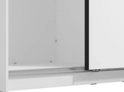 Altri Guardaroba > Dmora Guardaroba Grande Bianco Opaco Nero Appendiabiti 5 Ripiani 205x215.5h cm, 8 Vani - Orero Nero, Bianco Opaco
