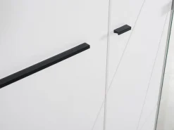 Guardaroba Grande Bianco Opaco Trasparente Appendiabiti 6 Ripiani 223.5x206h cm, 9 Vani - Martano