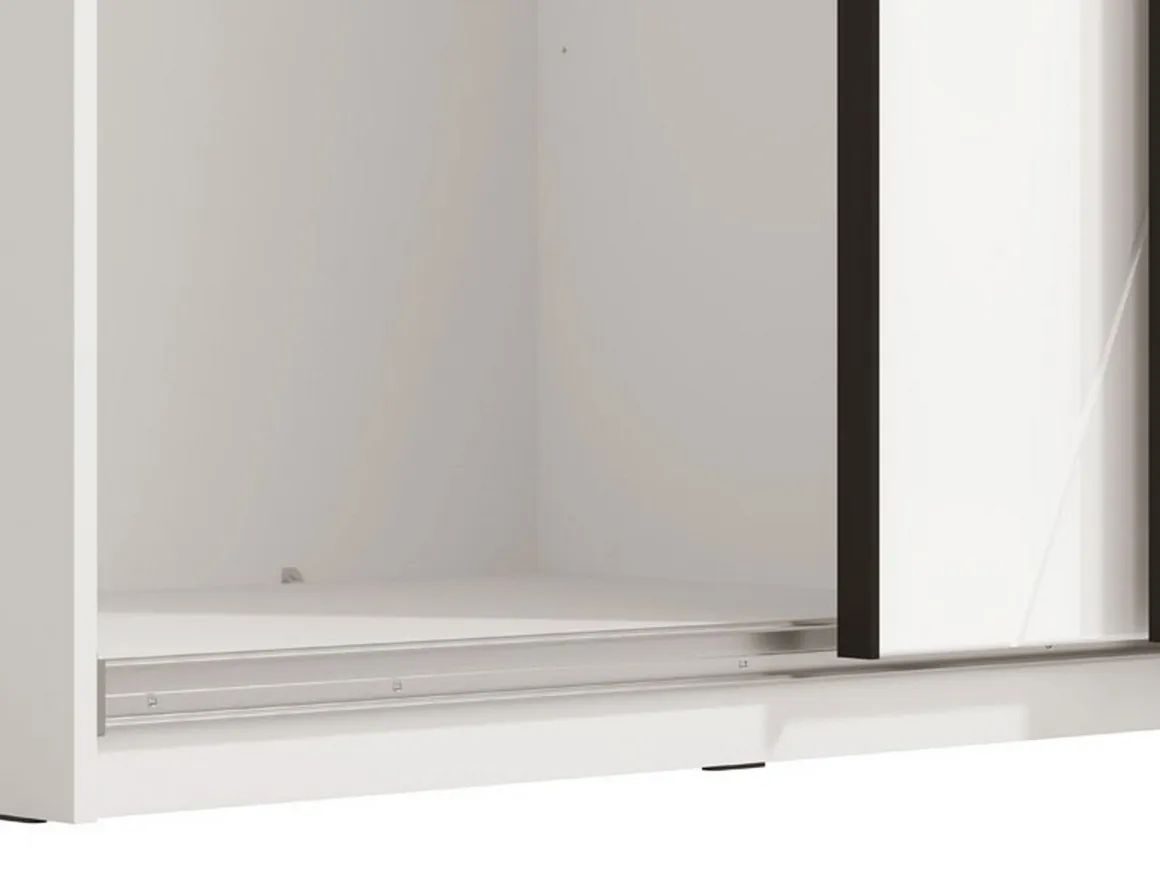 Altri Guardaroba > Dmora Guardaroba Grande Bianco Opaco Trasparente Appendiabiti 8 Ripiani 217x210h cm, Apertura Scorrevole - Galtelli Trasparente, Bianco Opaco