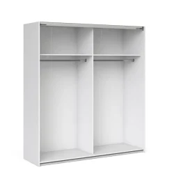 Altri Guardaroba > Dmora Guardaroba Grande 2 Ripiani Appendiabiti 51x204h cm, Cassetti - Holder Bianco