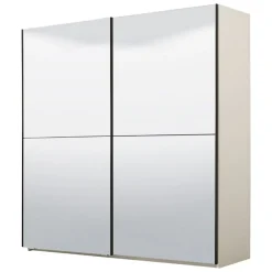 Altri Guardaroba > Dmora Guardaroba Grande Bianco Trasparente Appendiabiti 8 Ripiani 217x210h cm, 2 Ante - Ponso Trasparente, Bianco