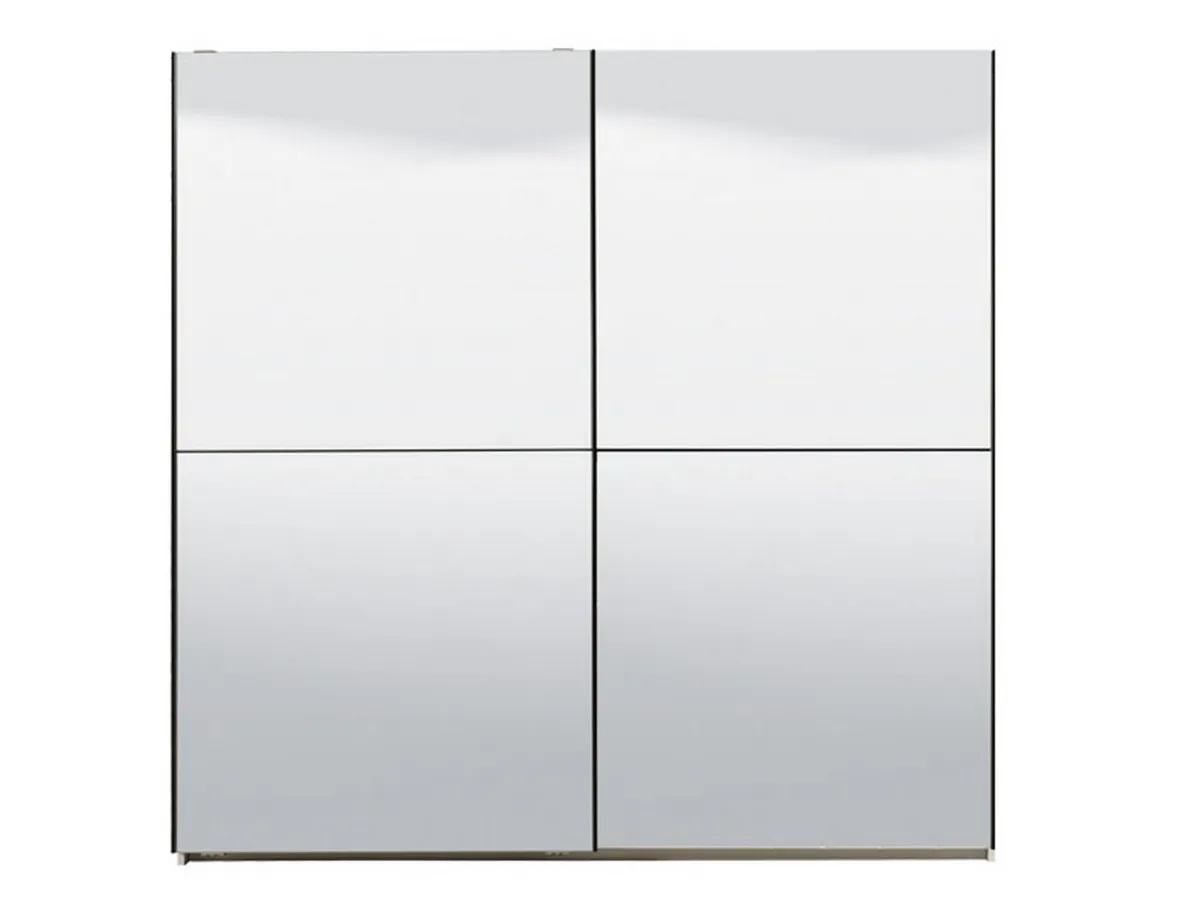 Altri Guardaroba > Dmora Guardaroba Grande Bianco Trasparente Appendiabiti 8 Ripiani 217x210h cm, 2 Ante - Ponso Trasparente, Bianco