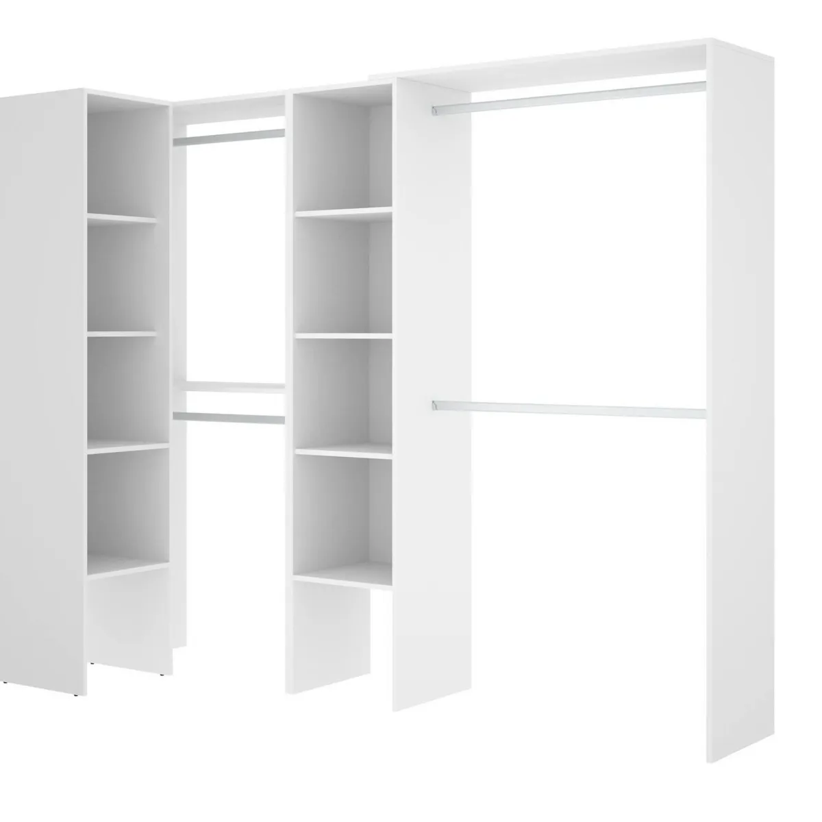 Cabine Armadio|Altri Guardaroba > Dmora Guardaroba grande classico 228x187h cm - Antilope Bianco