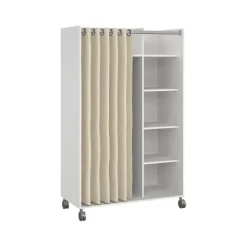 Cabine Armadio|Altri Guardaroba > Dmora Guardaroba grande classico bianco e cemento 179x202h cm - Amico Grigio, Bianco Cemento