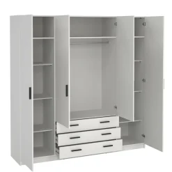 Guardaroba grande con appendiabiti bianco 195x200h cm - Epipola