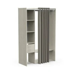 Cabine Armadio|Altri Guardaroba > Dmora Guardaroba grande con appendiabiti rovere 234x205h cm - Dindo Marrone Rovere