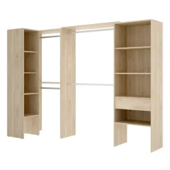 Guardaroba grande con appendiabiti rovere 248x187h cm - Florita