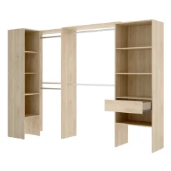Guardaroba grande con appendiabiti rovere 248x187h cm - Florita