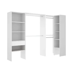 Cabine Armadio|Altri Guardaroba > Dmora Guardaroba grande con ripiani regolabili rovere 180x205h cm - Olaf Marrone Rovere