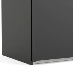 Guardaroba grande con specchio nero 242x220h cm - Catalina
