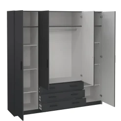 Guardaroba grande in legno grigio 195x200h cm - Epipola