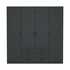 Guardaroba grande in legno grigio 195x200h cm - Epipola