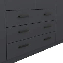 Guardaroba grande in legno grigio 195x200h cm - Epipola