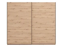 Guardaroba Grande Marrone Rovere Nodi 2 Ripiani Appendiabiti 245x217.5h cm, 2 Ante - Salemi