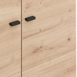 Altri Guardaroba > Dmora Guardaroba Grande Marrone Rovere Nodi Nero 4 Ripiani 3 Cassetti 183x211h cm, Appendiabiti - Rifreddoo Nero, Marrone Rovere Nodi