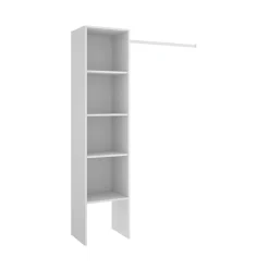 Guardaroba grande 4 ripiani bianco 137x185h cm - Adler