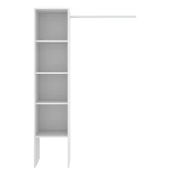 Guardaroba grande 4 ripiani bianco 137x185h cm - Adler