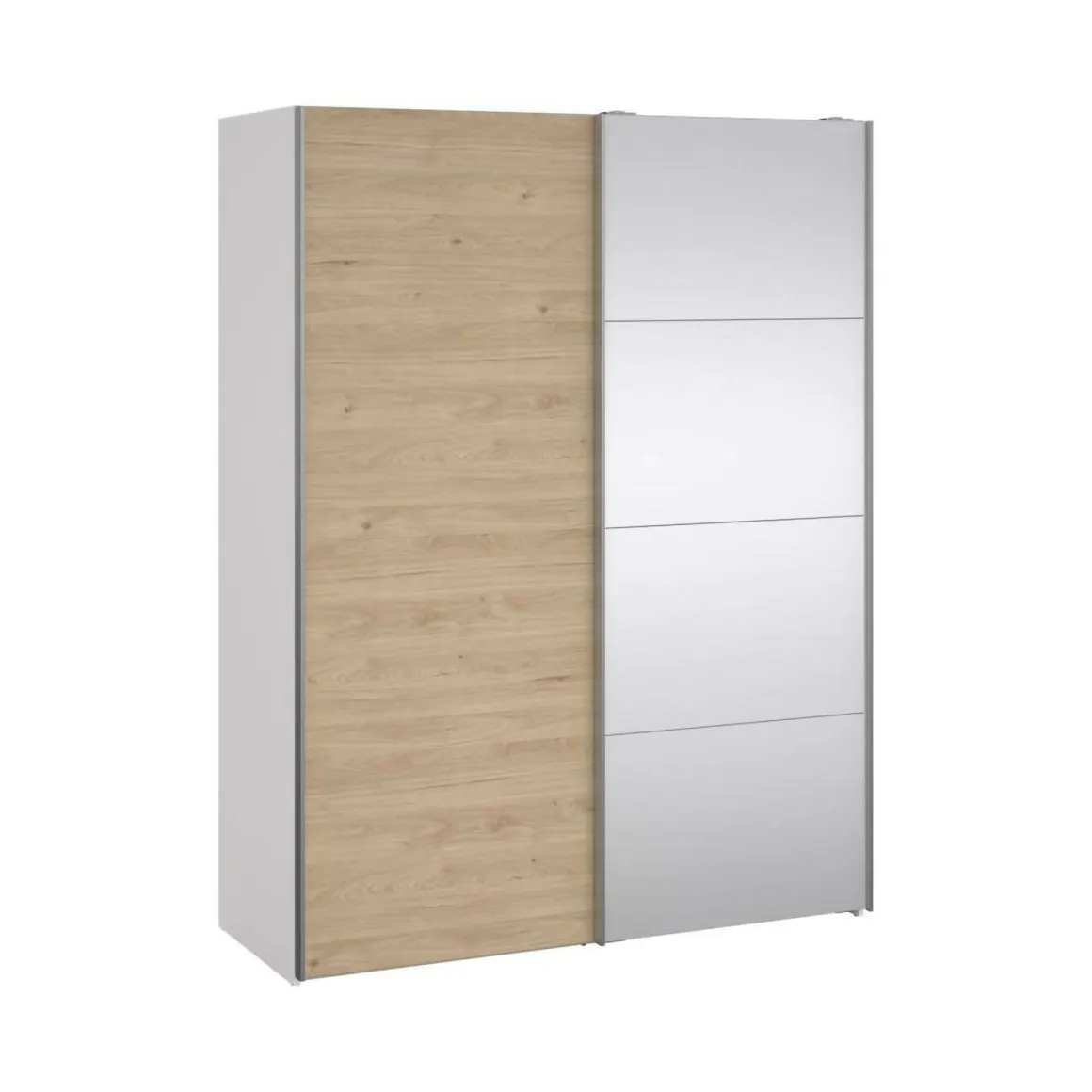 Guardaroba in legno bianco e rovere 150x200h cm - Seraphine