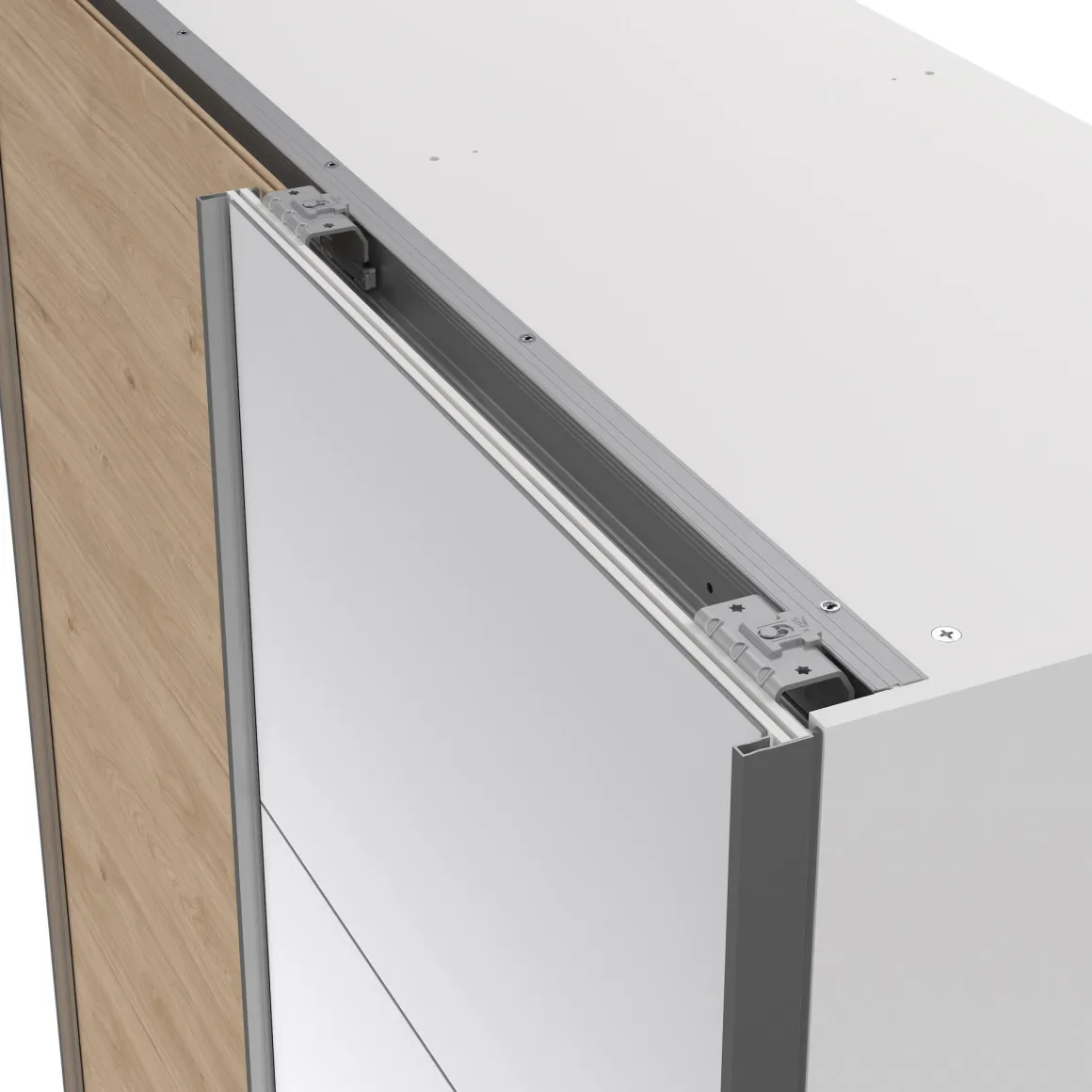 Guardaroba in legno bianco e rovere 150x200h cm - Seraphine