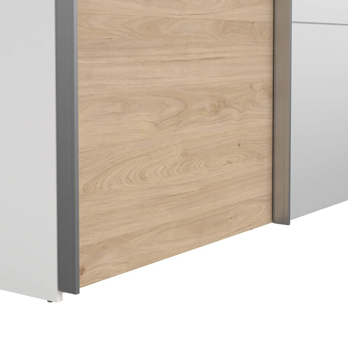 Guardaroba in legno bianco e rovere 150x200h cm - Seraphine