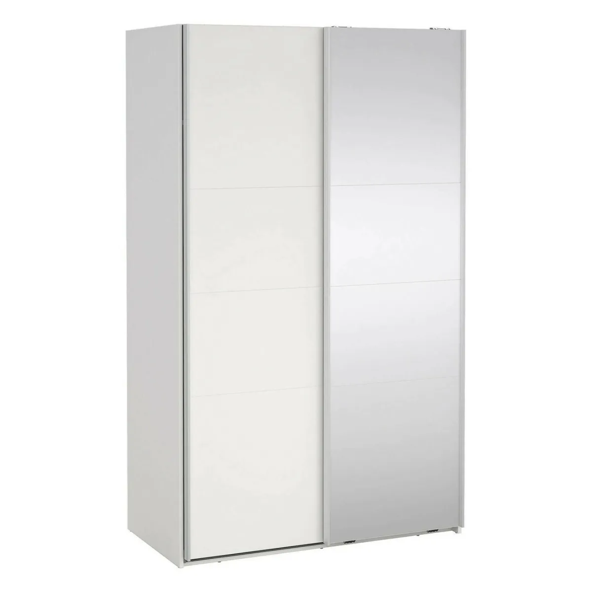 Guardaroba 2 Ante > Dmora Guardaroba in legno bianco e trasparente 118x200h cm - Teheran Trasparente, Bianco