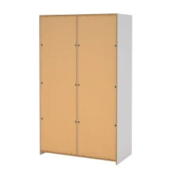 Guardaroba 2 Ante > Dmora Guardaroba in legno bianco e trasparente 118x200h cm - Teheran Trasparente, Bianco