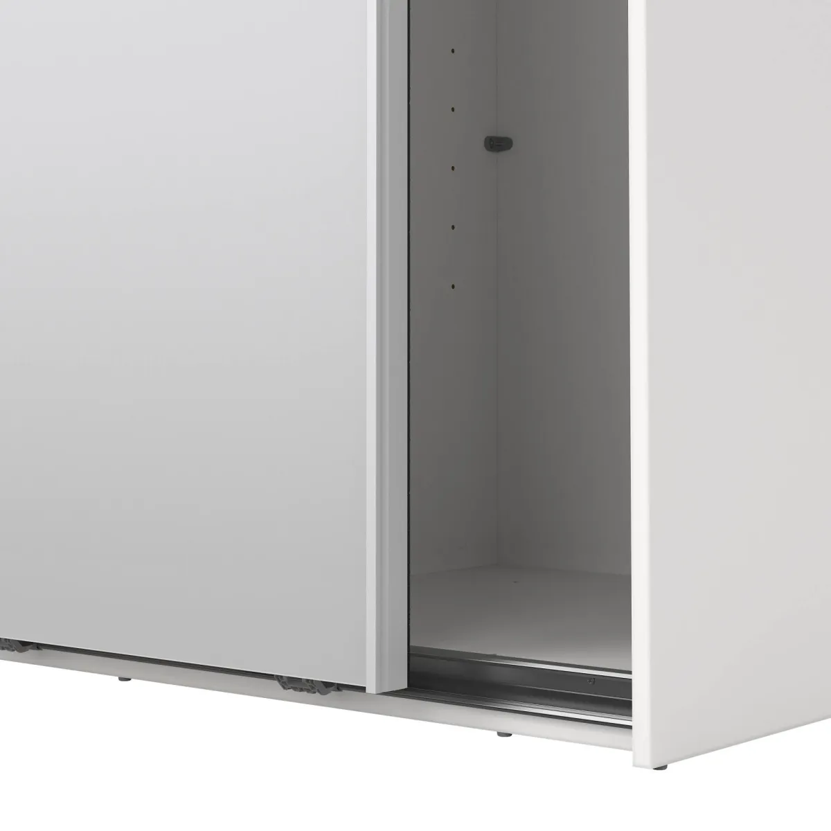 Guardaroba 2 Ante > Dmora Guardaroba in legno bianco e trasparente 118x200h cm - Teheran Trasparente, Bianco