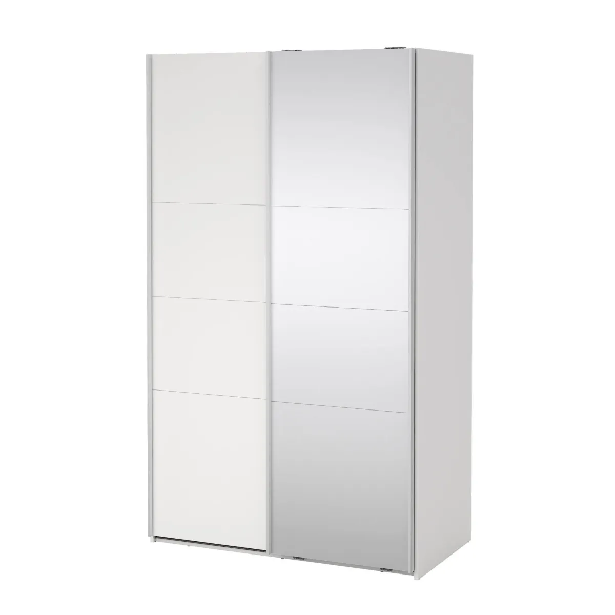 Guardaroba 2 Ante > Dmora Guardaroba in legno bianco e trasparente 118x200h cm - Teheran Trasparente, Bianco