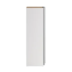 Guardaroba 2 Ante > Dmora Guardaroba in legno bianco e trasparente 118x200h cm - Teheran Trasparente, Bianco