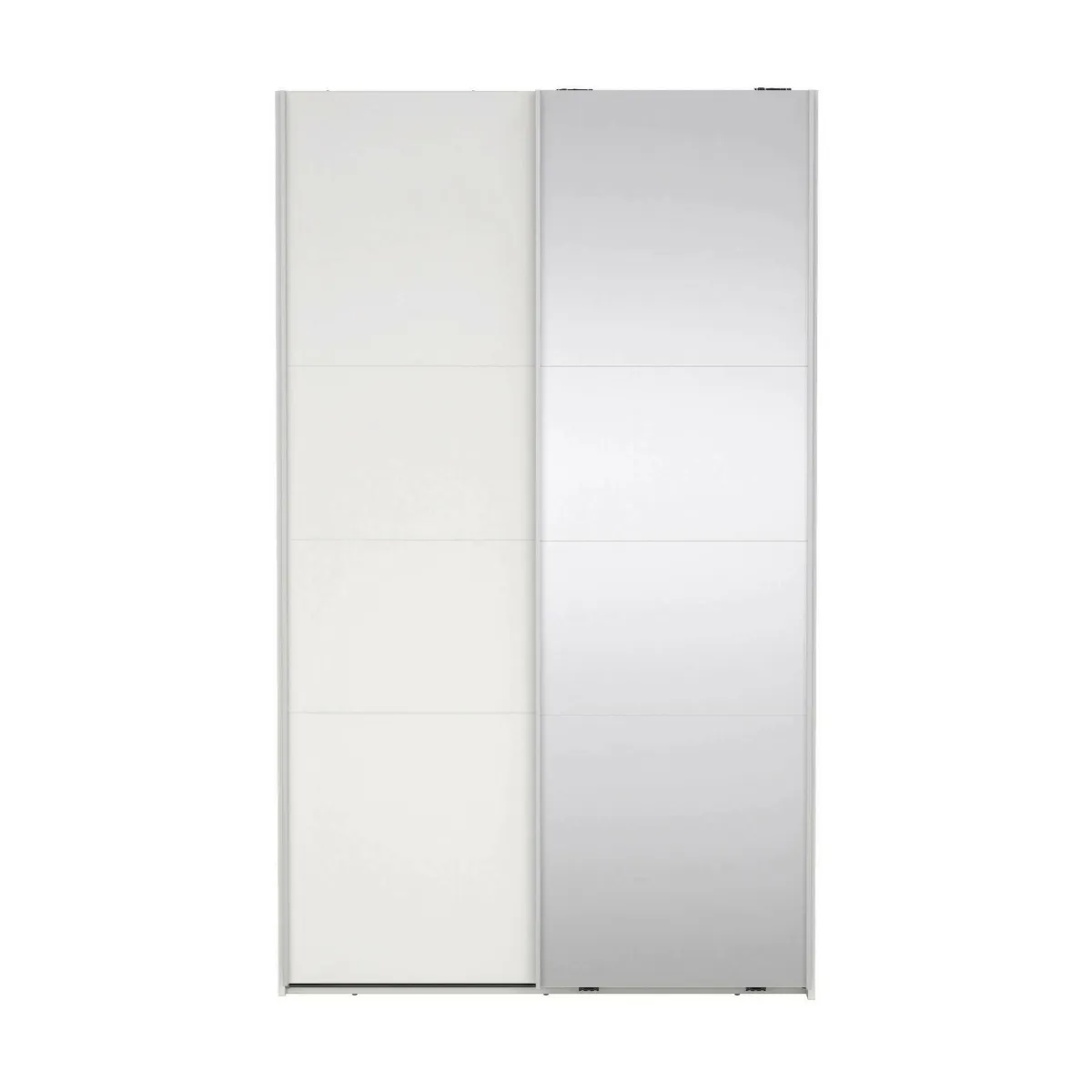 Guardaroba 2 Ante > Dmora Guardaroba in legno bianco e trasparente 118x200h cm - Teheran Trasparente, Bianco