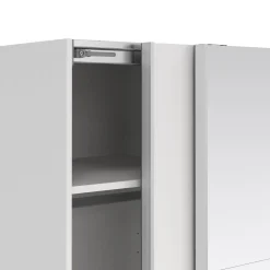 Guardaroba 2 Ante > Dmora Guardaroba in legno bianco e trasparente 118x200h cm - Teheran Trasparente, Bianco