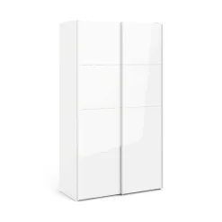 Guardaroba in legno bianco lucido 122x220h cm - Adria