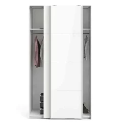 Guardaroba in legno bianco lucido 122x220h cm - Adria