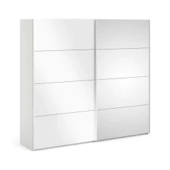 Guardaroba in legno bianco lucido 242x220h cm - Catalina