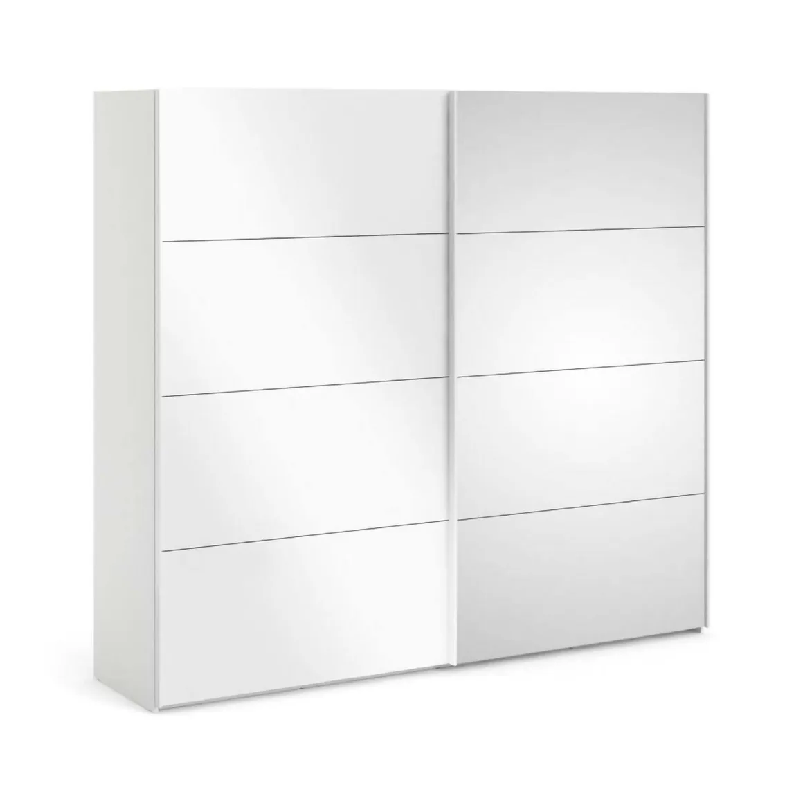Guardaroba in legno bianco lucido 242x220h cm - Catalina
