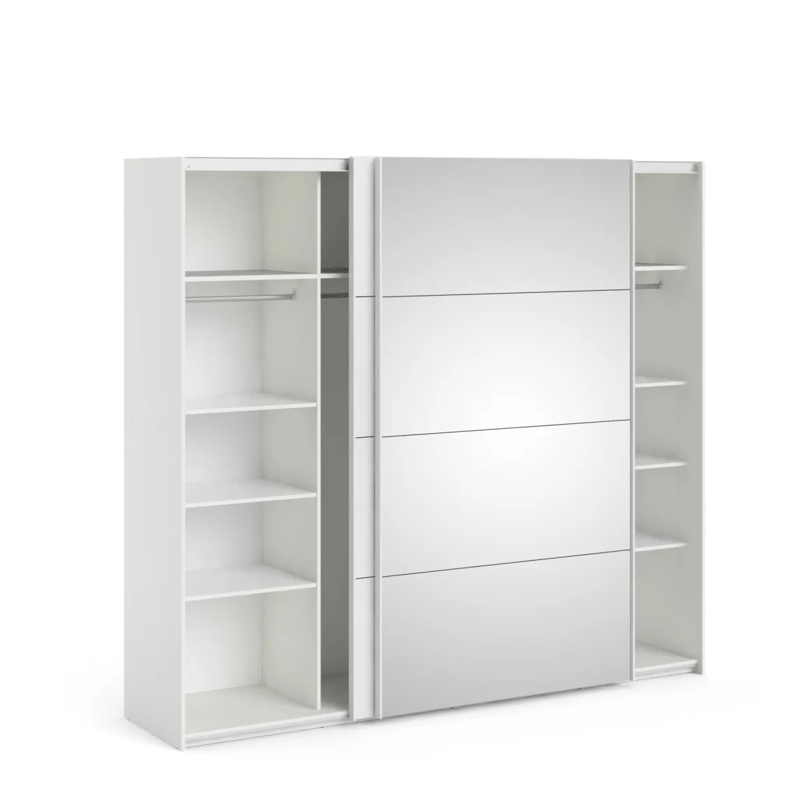 Guardaroba in legno bianco lucido 242x220h cm - Catalina