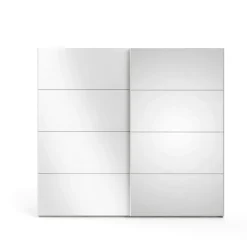 Guardaroba in legno bianco lucido 242x220h cm - Catalina