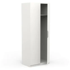 Guardaroba in legno bianco opaco 79x203h cm - Fioretta