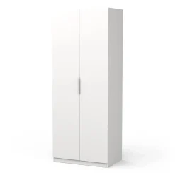 Guardaroba in legno bianco opaco 79x203h cm - Fioretta