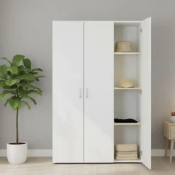 Guardaroba in legno bianco 110x179h cm - Pettineo