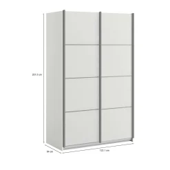 Guardaroba in legno bianco 122x201h cm - NancyWake