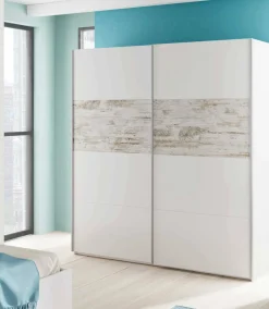 Altri Guardaroba > Dmora Guardaroba in legno 207x183h cm - Gaja Bianco