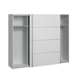 Guardaroba in legno bianco 242x201h cm - Acerno