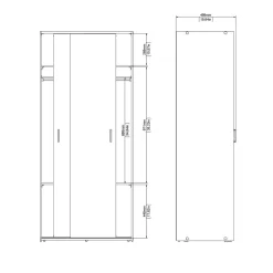 Guardaroba in legno bianco 77x175h cm - Cindy