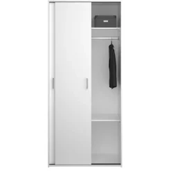 Guardaroba in legno bianco 77x175h cm - Cindy