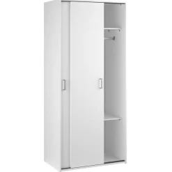Guardaroba in legno bianco 77x175h cm - Cindy