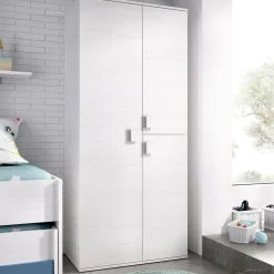 Guardaroba 2 Ante > Dmora Guardaroba in legno 96x200h cm - Albiolo Bianco