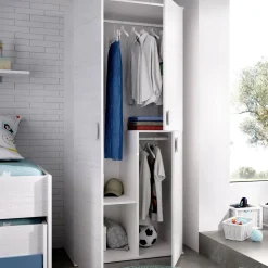 Guardaroba 2 Ante > Dmora Guardaroba in legno 96x200h cm - Albiolo Bianco