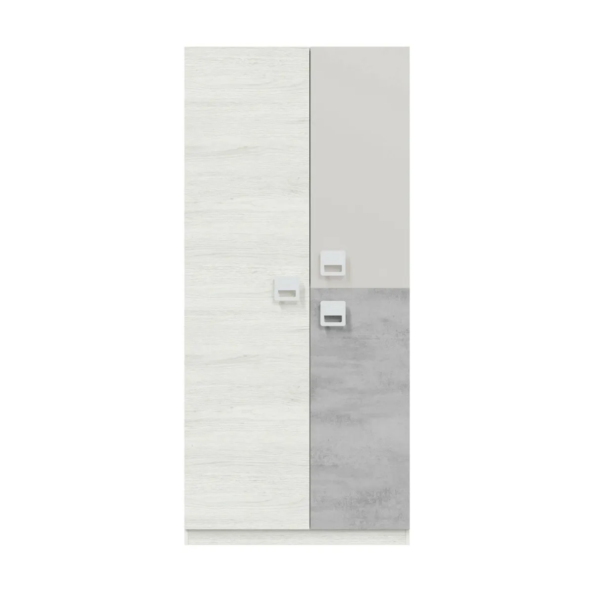 Guardaroba 3 Ante|Camera Da Letto > Dmora Guardaroba in legno grigio e cemento 90x200h cm - Aronia Grigio, Grigio Cemento